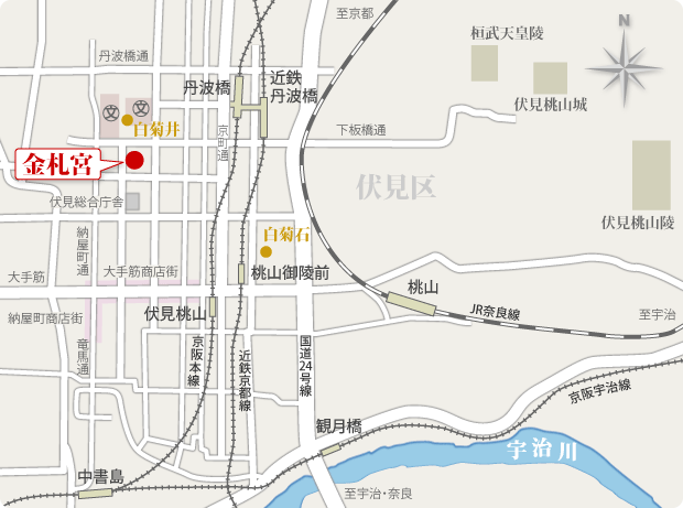金札宮周辺地図